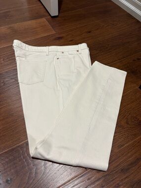 Talbots Cream Cropped Ankle Jeans